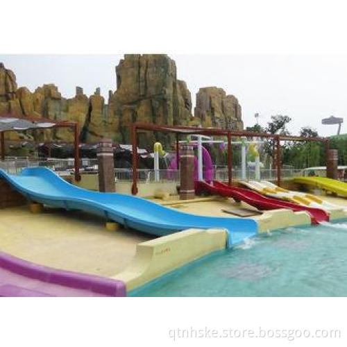 Downhill Open Fiberglass Kid Water Slides for Amusement Pa